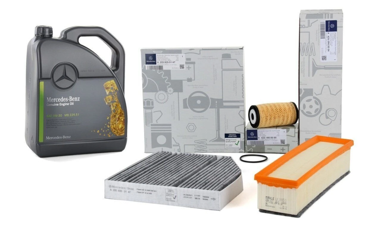 Mercedes W205 Kasa C200 d Bluetec Periyodik Bakım Filtre Seti Orijinal Motor Yağlı
