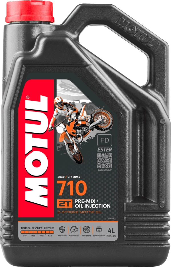 Motul 710 2T Motosiklet Motor Yağı 4 Lt MOTUL STİCKER HEDİYELİ