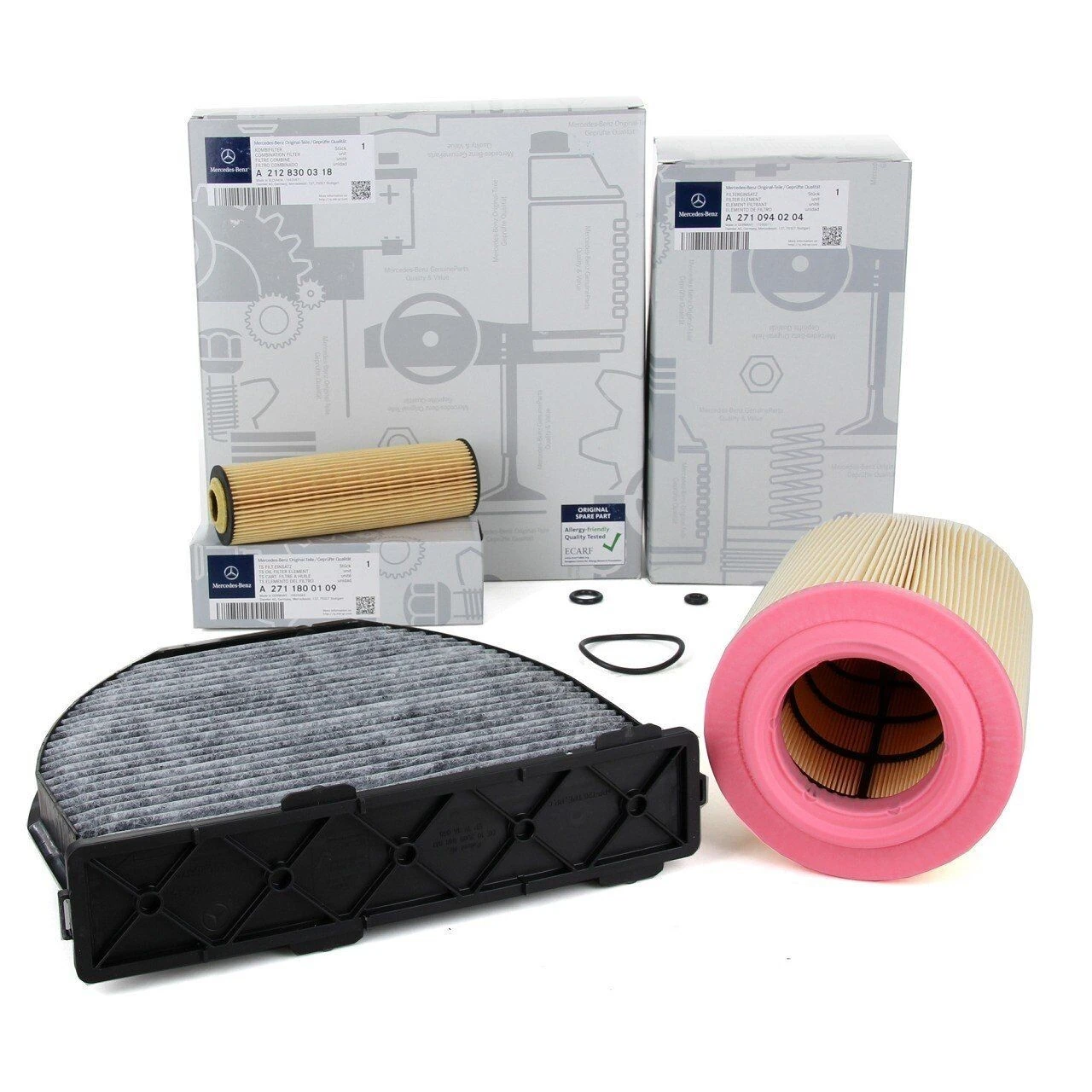 Mercedes W204 Kasa C180 Kompressor Periyodik Bakım Filtre Seti Orijinal