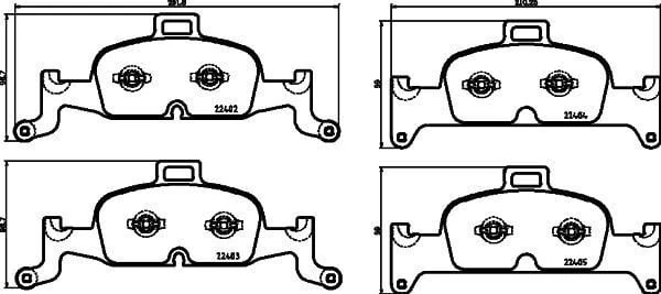 HELLA PAGİD 8DB355025-811 | Fren Balatası Audi A4 (8W2, 8Wc, B9) , A4 Allroad (8Wh, 8Wj, B9) , A4 Avant (8W5, 8Wd, B9) , A4l (B9, 8