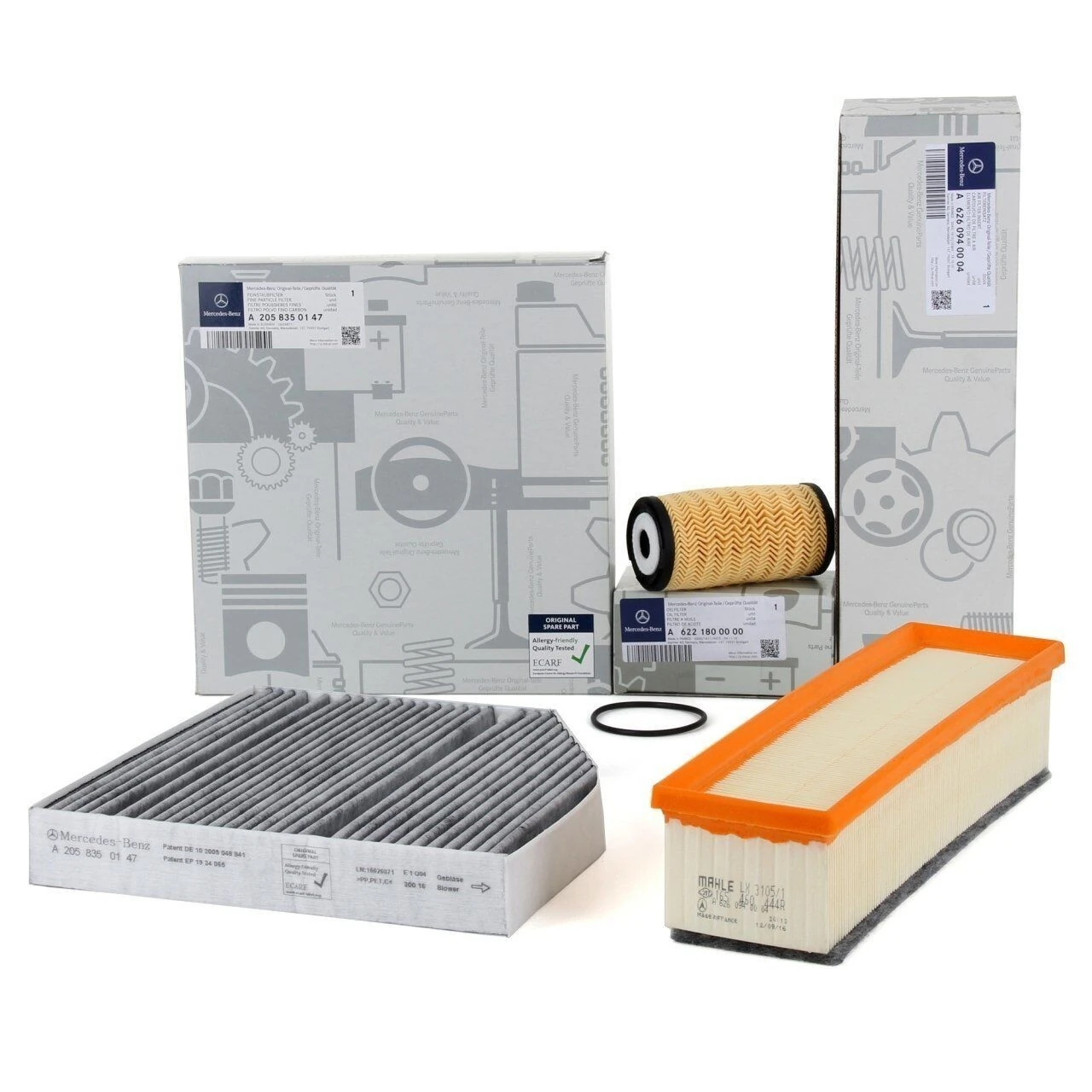 Mercedes W205 Kasa C200 d Bluetec Periyodik Bakım Filtre Seti Orijinal