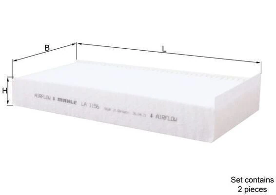 MAHLE LA1156-S | Polen Filtresi 14-2-Seri (F45-F46) X1 (F48) Mini Cooper