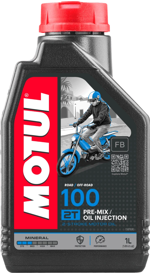 Motul 100 2T Motosiklet Motor Yağı 1 Lt MOTUL STİCKER HEDİYELİ