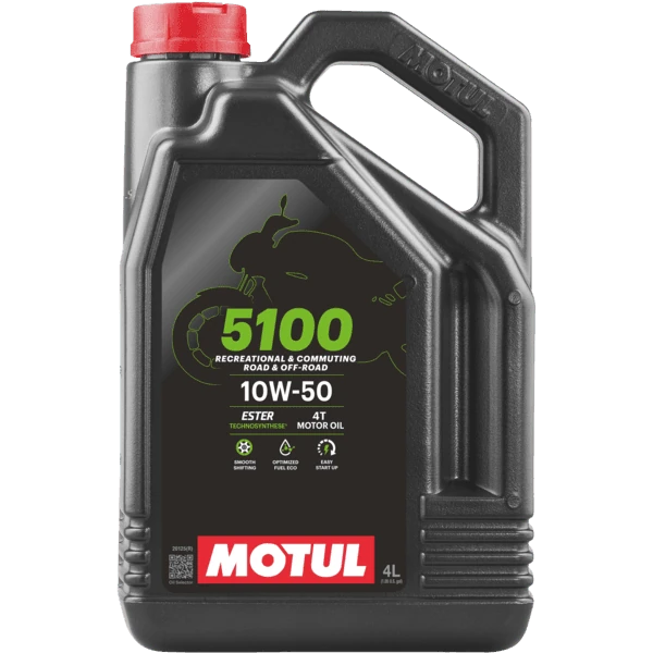 Motul 5100 10W-50 4T Motosiklet Motor Yağı 4 Lt MOTUL STİCKER HEDİYELİ