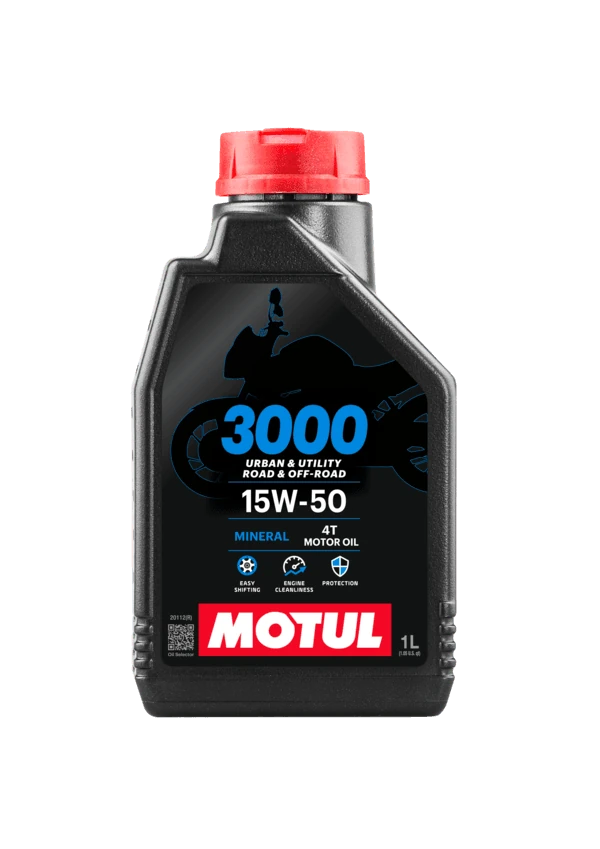 Motul 3000 15W-50 4T Motosiklet Motor Yağı 1 Lt MOTUL STİCKER HEDİYELİ