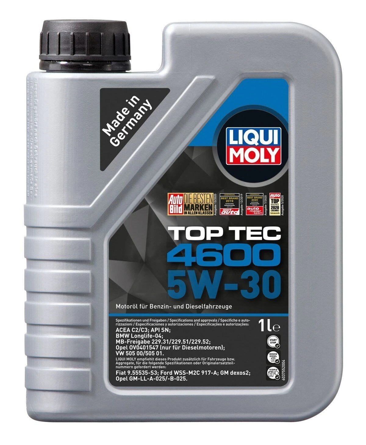 Liqui Moly 5W30 Motor Yağı Tam Sentetik Top Tec 4600 1 Lt (2315)