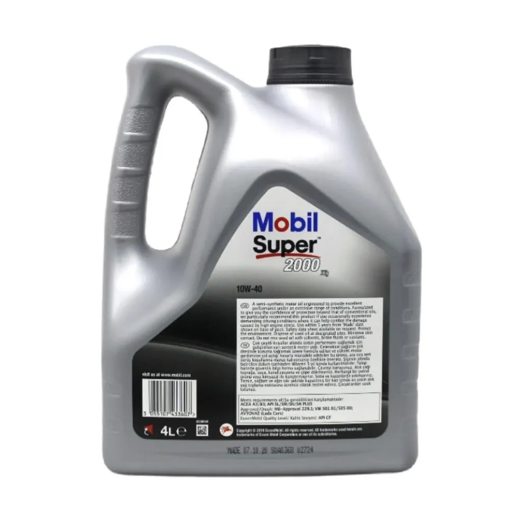 Mobil Super 2000 10W-40 4 Lt Motor Yağı