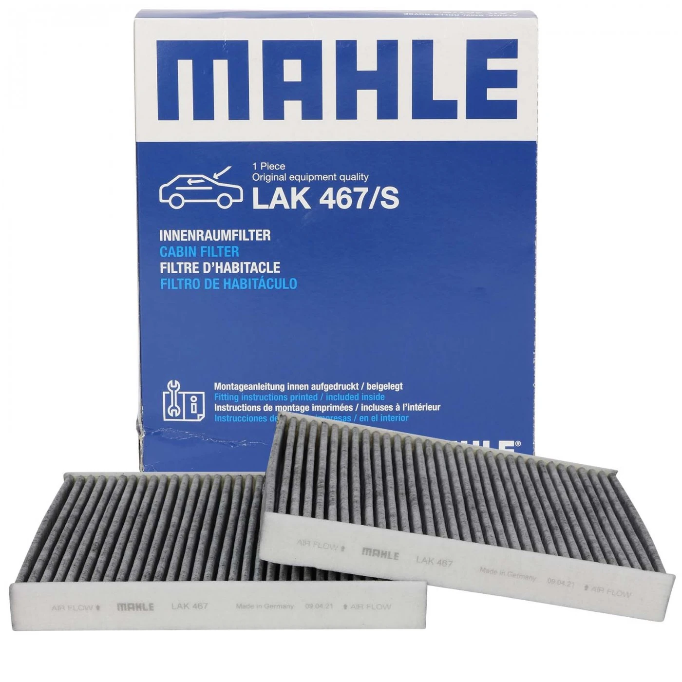 MAHLE LAK467-S | Bmw 5 Seri F10 Kasa Karbonlu Klima Polen Filtresi Çiftli