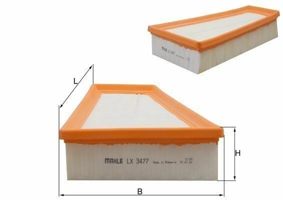 MAHLE LX3477 | Hava Filtresi 13-A-Seri (A180-A200) B-Seri (B180-B200) Ucgen