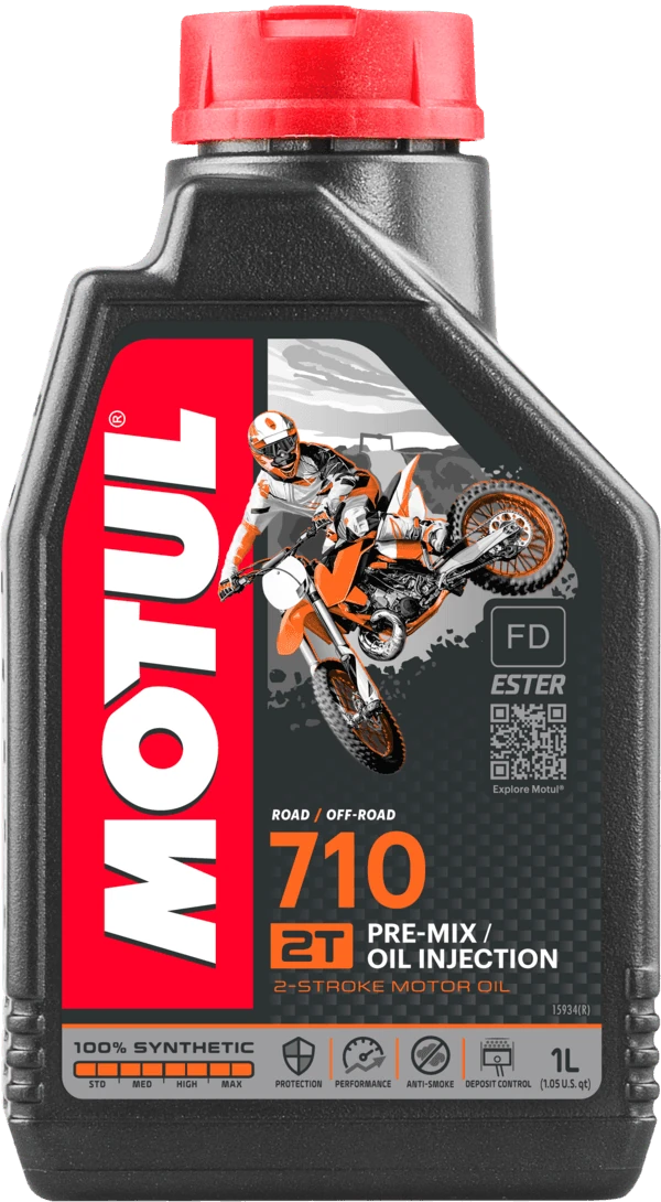 Motul 710 2T Motosiklet Motor Yağı 1 Lt MOTUL STİCKER HEDİYELİ