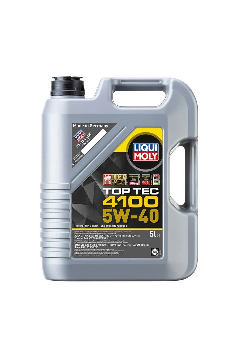 Liqui Moly 5W40 Motor Yağı Top Tec 4100 Tam Sentetik 5 Lt (9511)