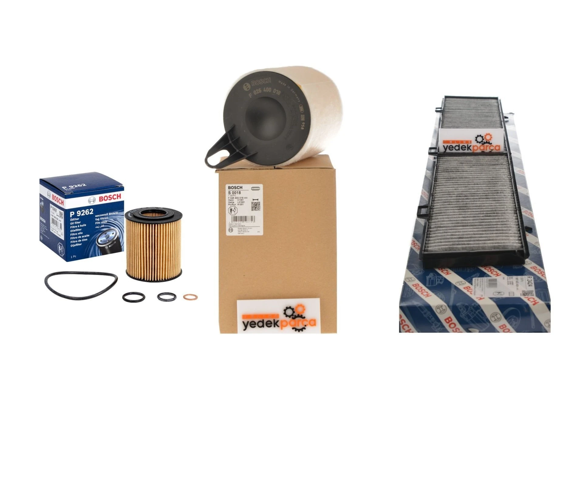 Bmw E90 Kasa 316i Periyodik Bakım Filtre Seti Bosch Marka