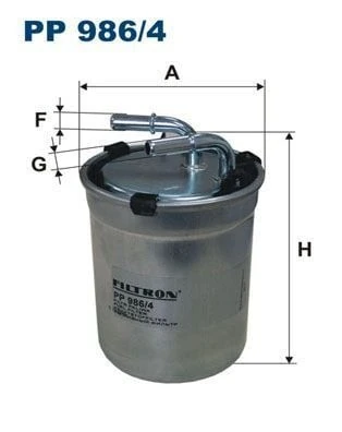 FILTRON PP986-4 | Mazot Filtresi 10-Polo 1.2-1.4Tdi