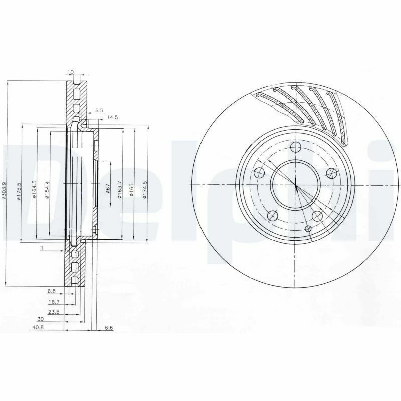 DELPHI BG4029 | Fren Diski (Çiftli Paket) , Delikli