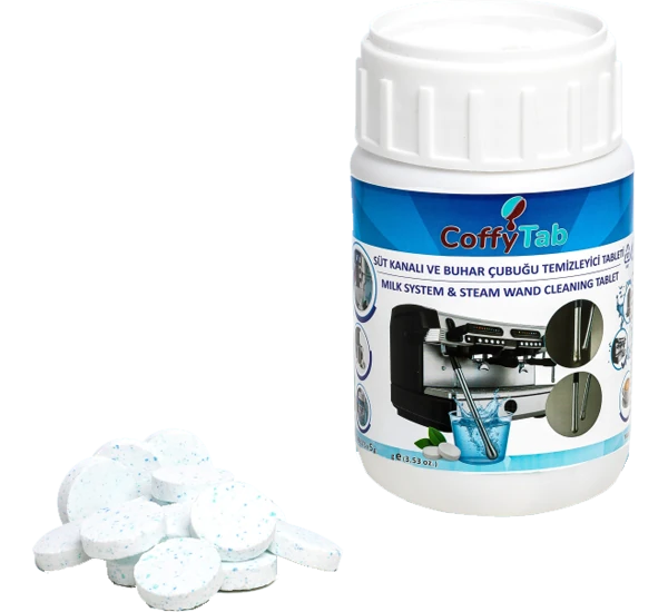 CoffyTab Süt Kanalı ve Buhar Çubuğu Temizleyici Tableti (100 gr.) 5gr x 20 Tablet