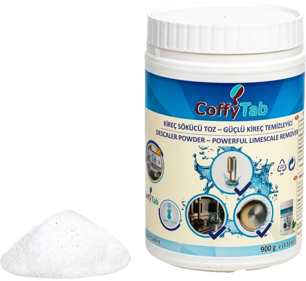 CoffyTab Kireç Sökücü Toz Güçlü Kireç Temizleyici (900 gr.)