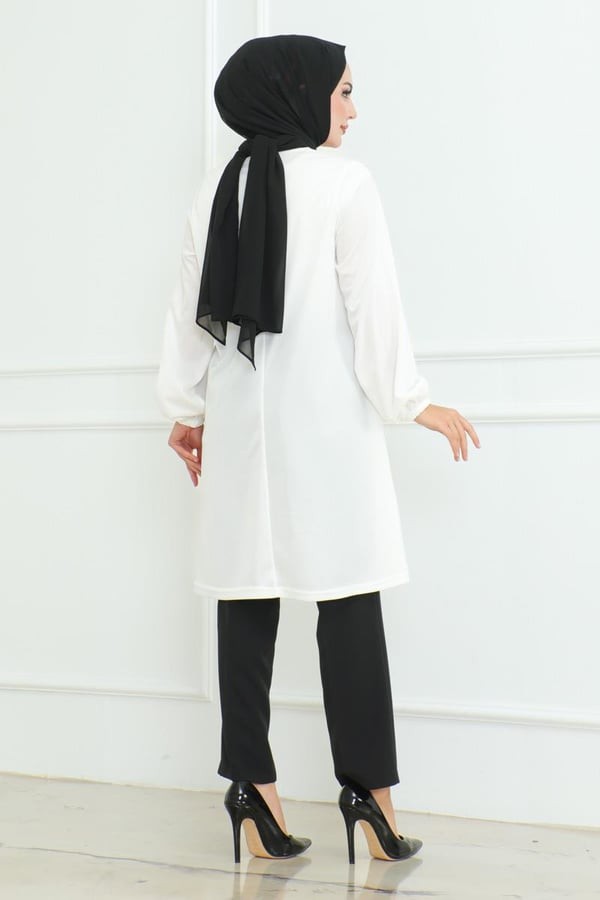 Oversize Tunik - Beyaz