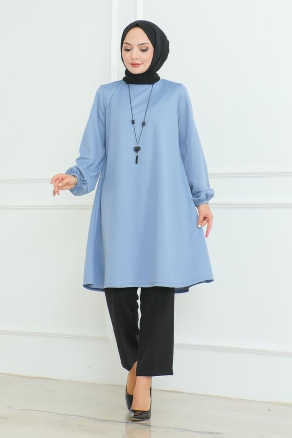 Oversize Tunik - Bebe Mavisi