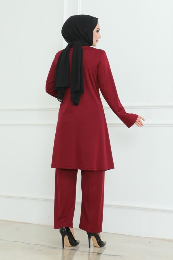 Oversize Takım - Bordo