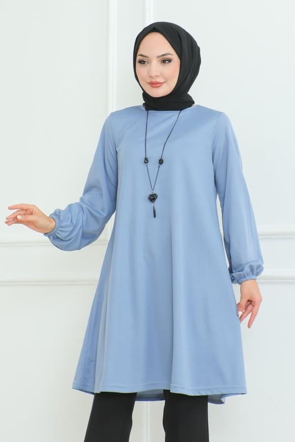 Oversize Tunik - Bebe Mavisi