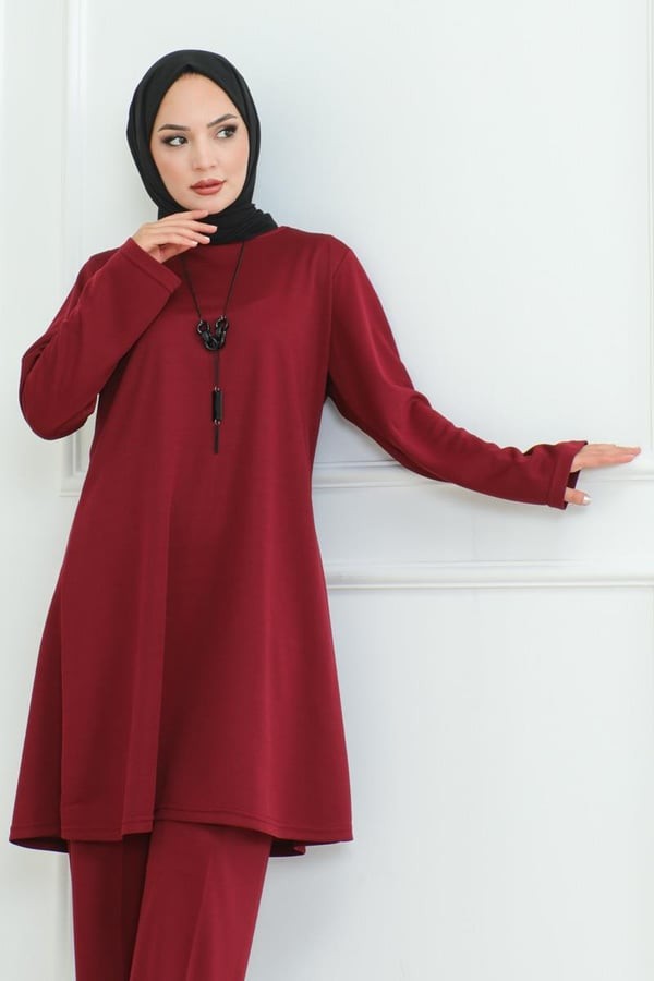 Oversize Takım - Bordo