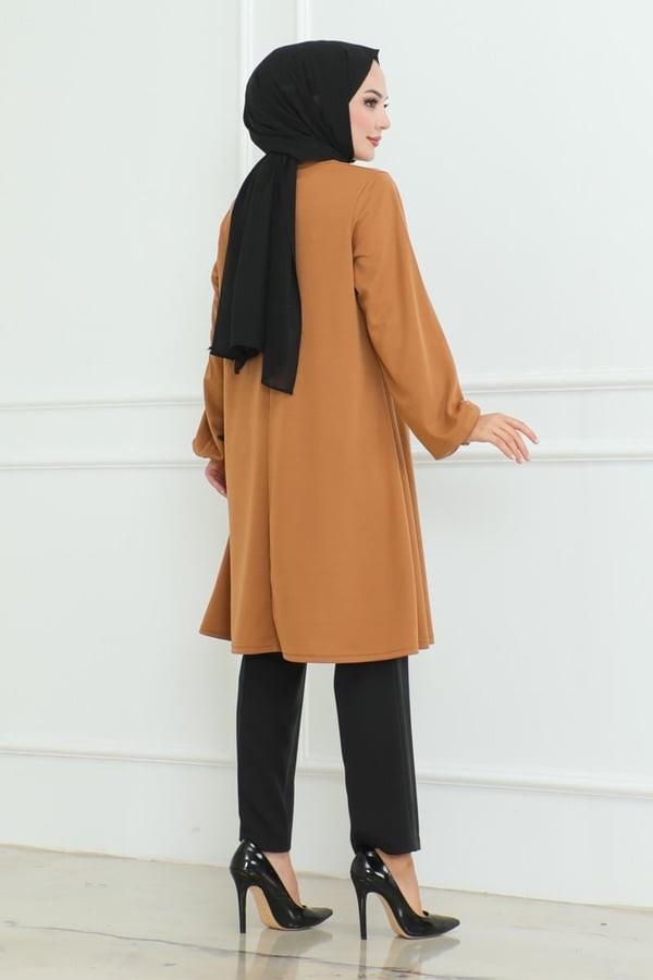 Oversize Tunik - Taba