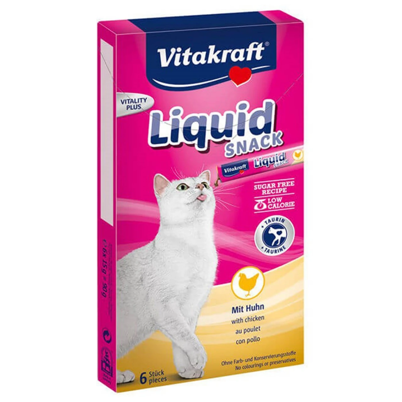 VİTAKRAFT KEDİ SIVI ÖDÜL TAVUK+TAURİNE 6LI