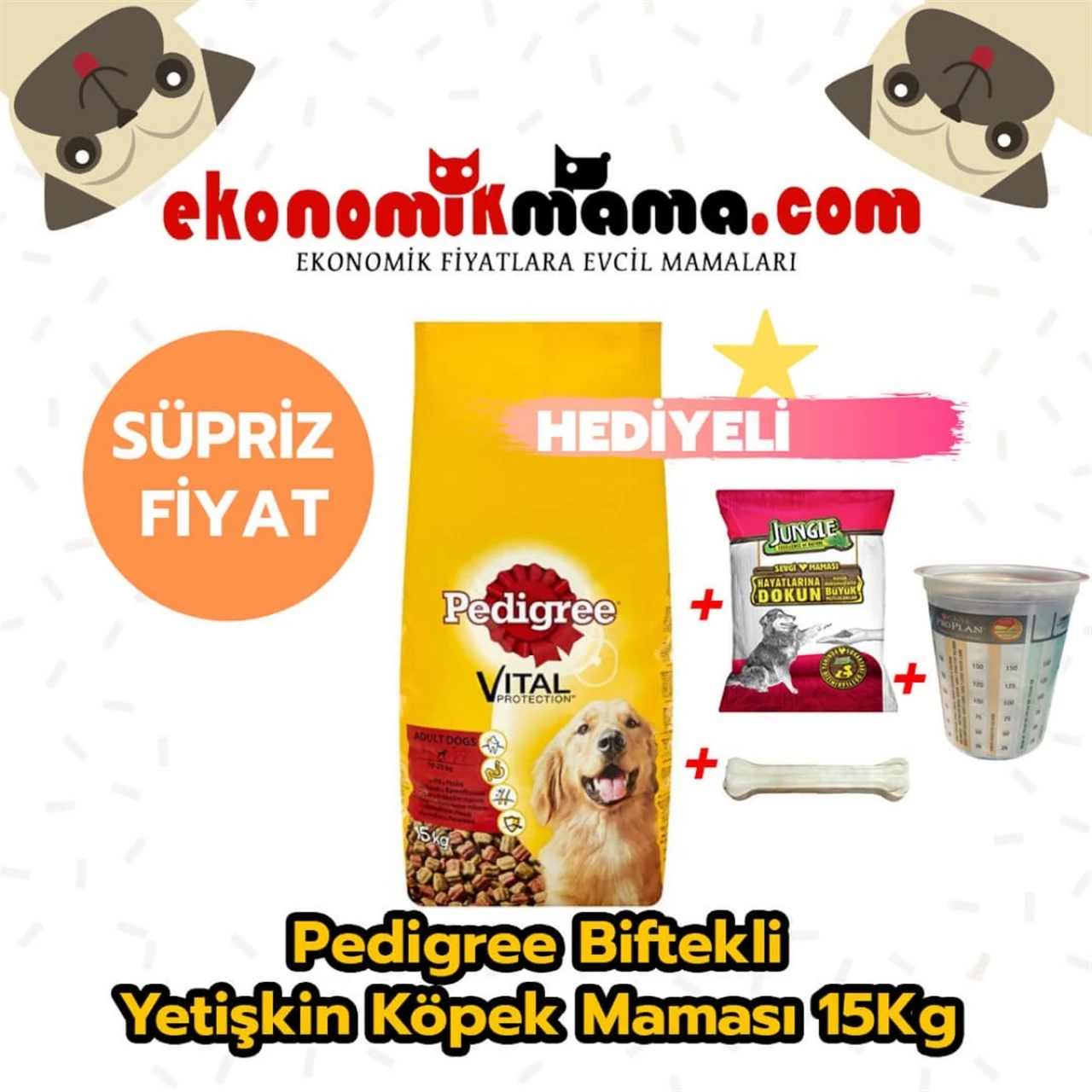 PEDİGREE ADULT VİTAL DOG 15 KG