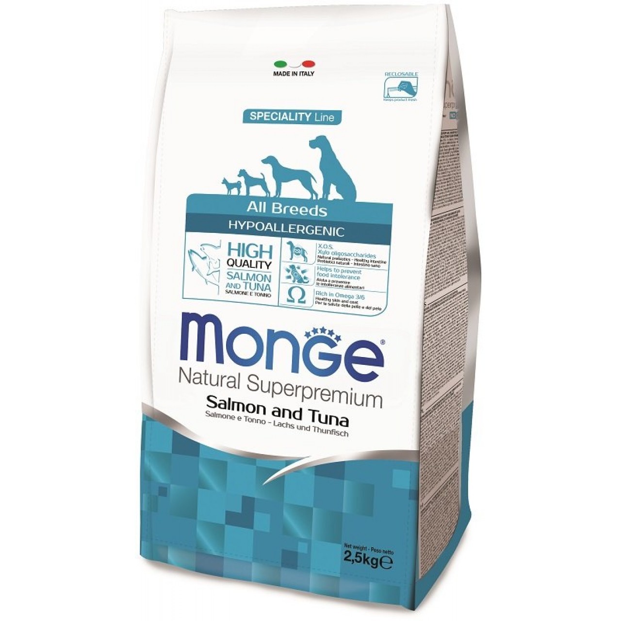 MONGE ADULT HYPOALLERGENİC SALMON 2,5 KG