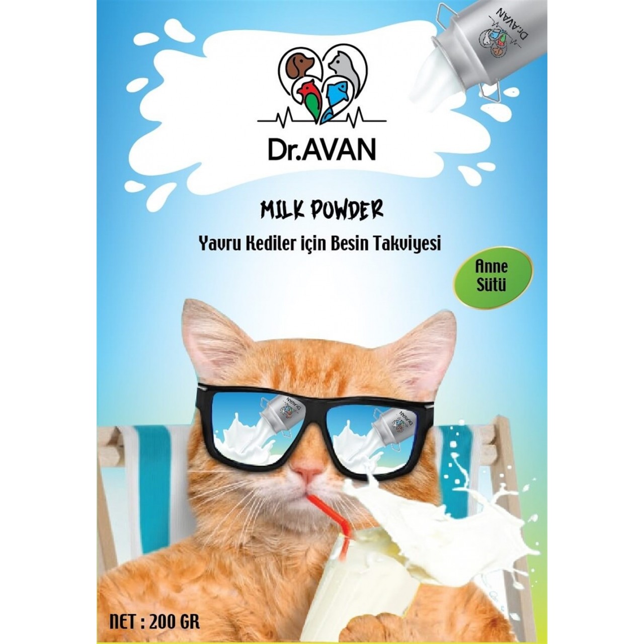 DR.AVAN KEDİ SÜT TOZU 200 GR