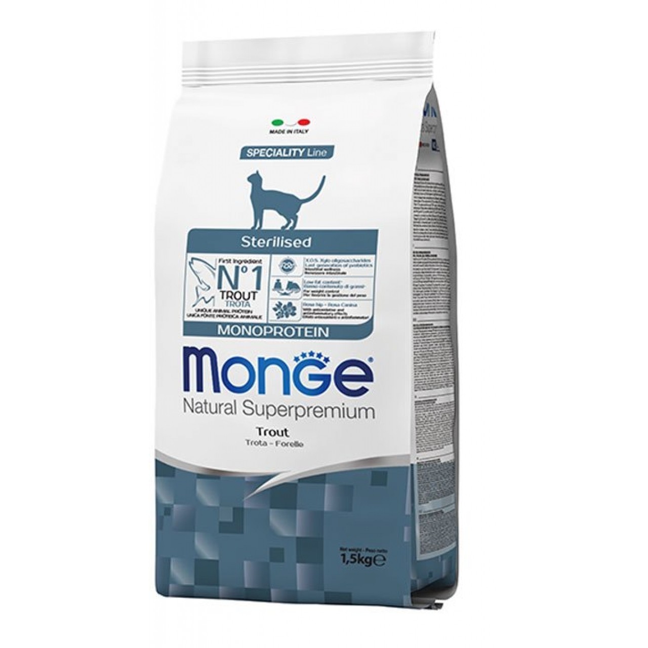 MONGE CAT STERİLİSED TROUT 1,5 KG
