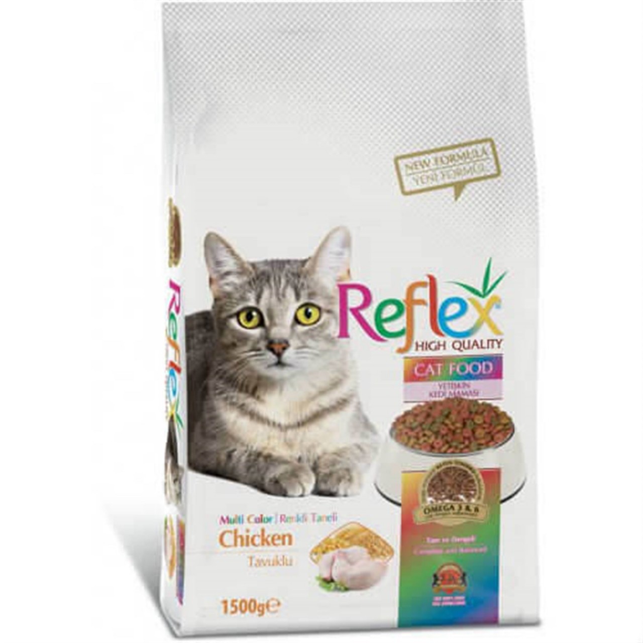 REFLEX KEDI YETİŞKİN TAVUKLU-SEBZELİ 1.5 KG