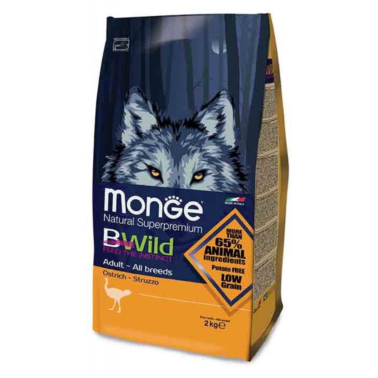 MONGE DOG ADULT OSTRİCH-STRUZZO 2 KG