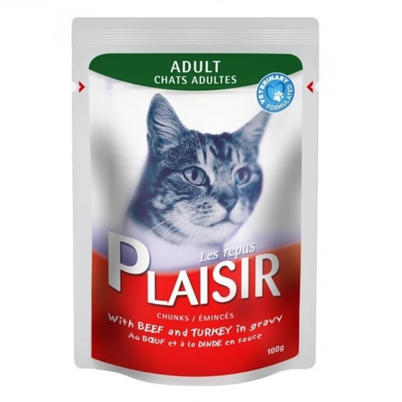 PLAISIR CAT ADULT WİTH BEEF 100 G