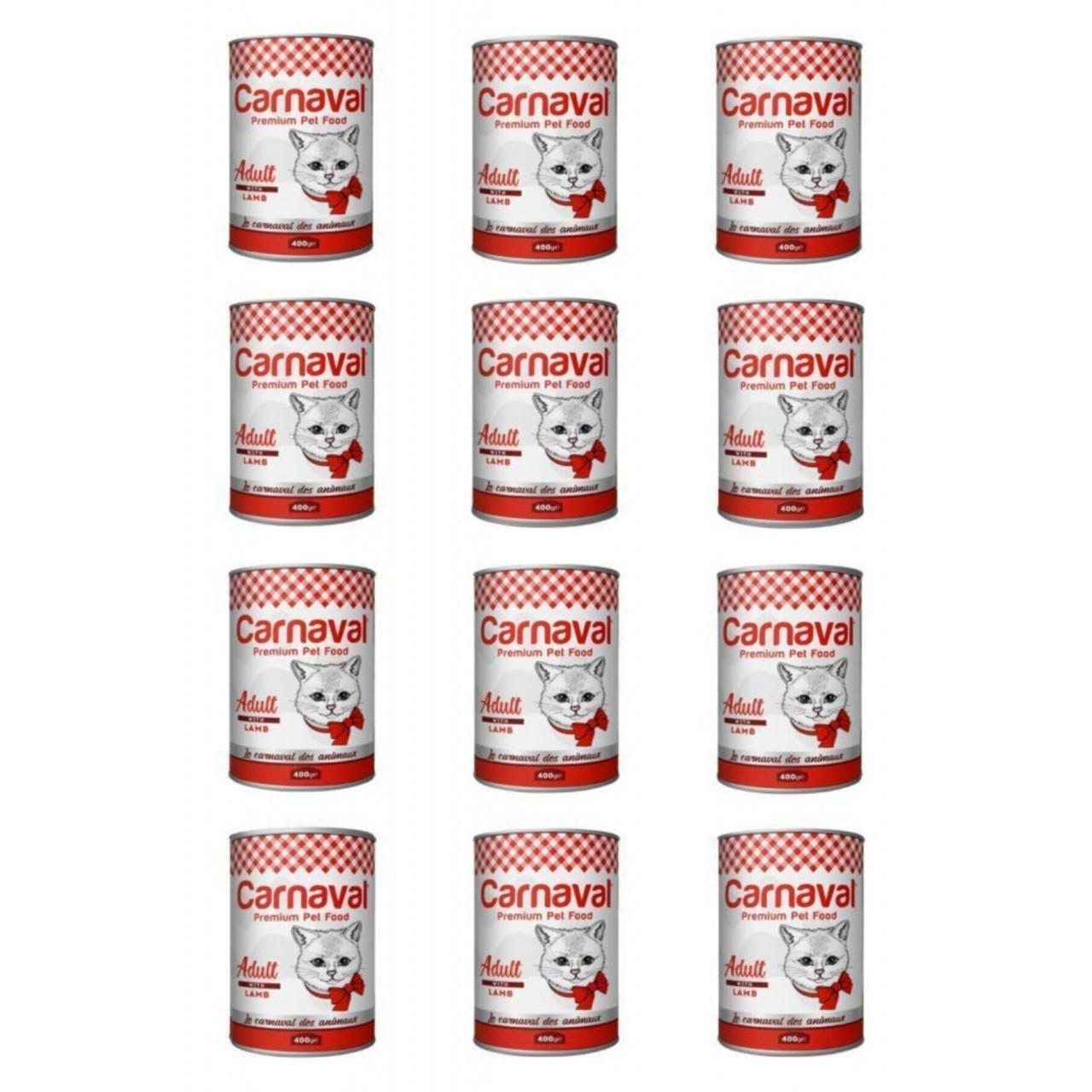 CARNAVAL KUZU ETLİ KEDİ KONSERVE 400 GR.