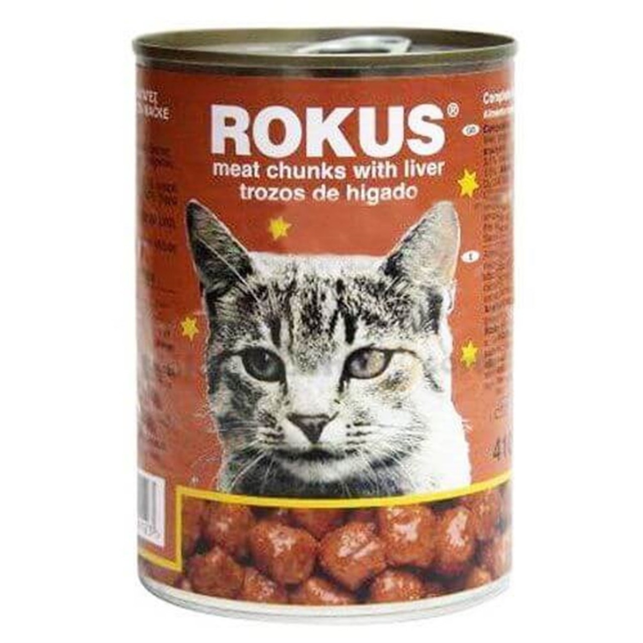 ROKUS CIGER VE ET PARCALI KEDI KONSERVE 410 GR
