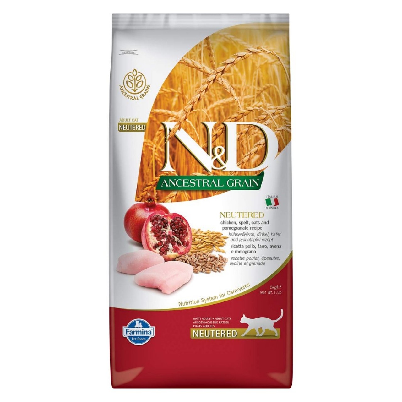 N&D ANCESTRAL GRAIN CAT TAVUK NEUTERED CAT 5 KG