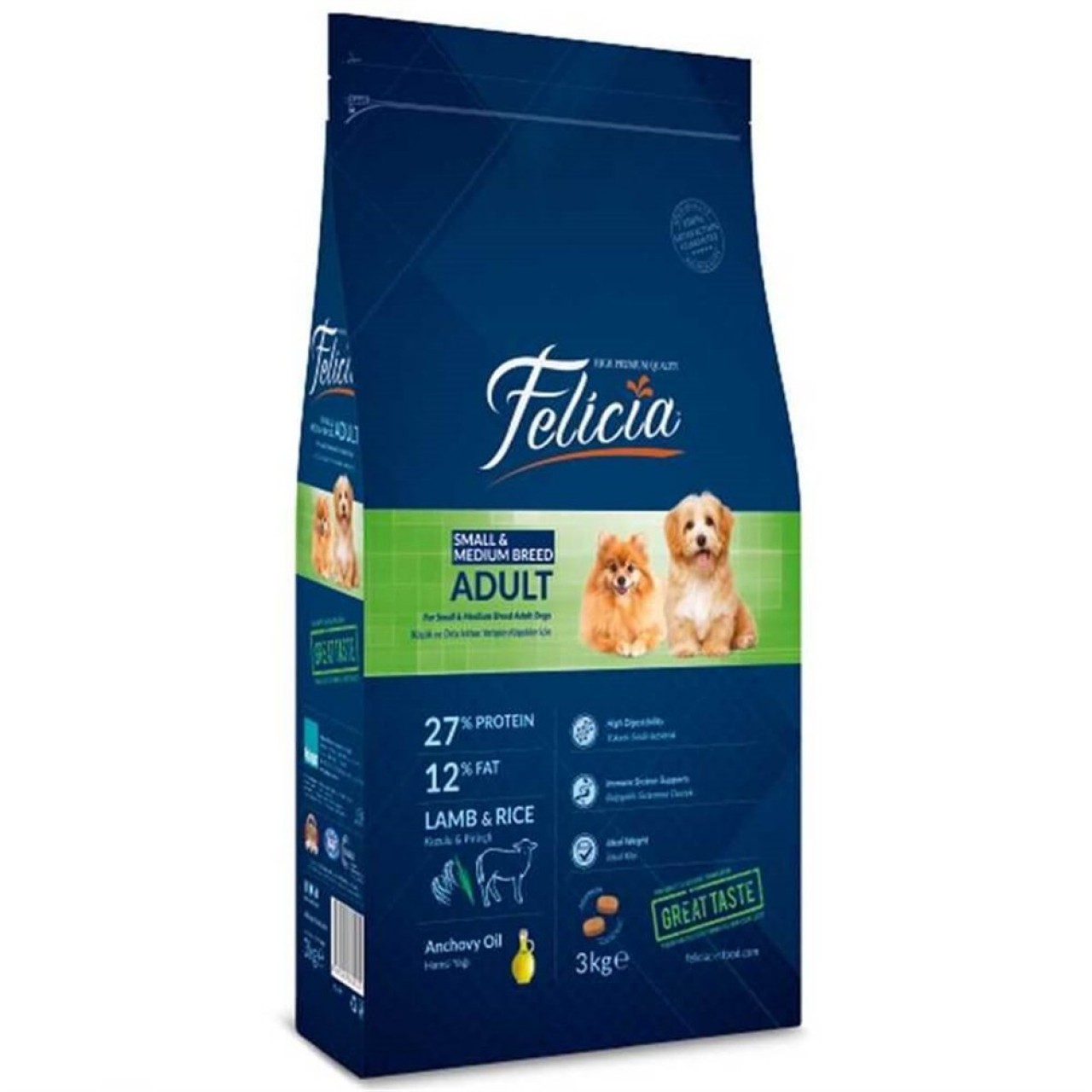 FELİCİA SMALL&MİNİ LAMB KÖPEK MAMASI 3 KG