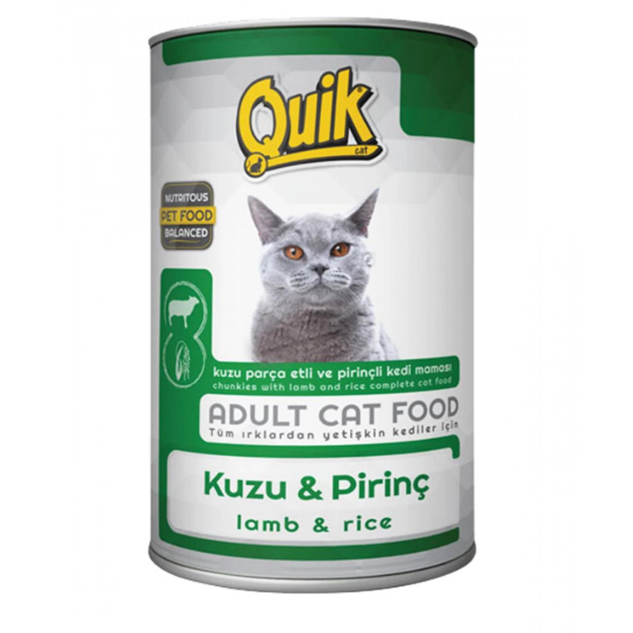 QUİK CAT ADULT KUZU & PİRİNÇ YAŞ MAMA 415 G