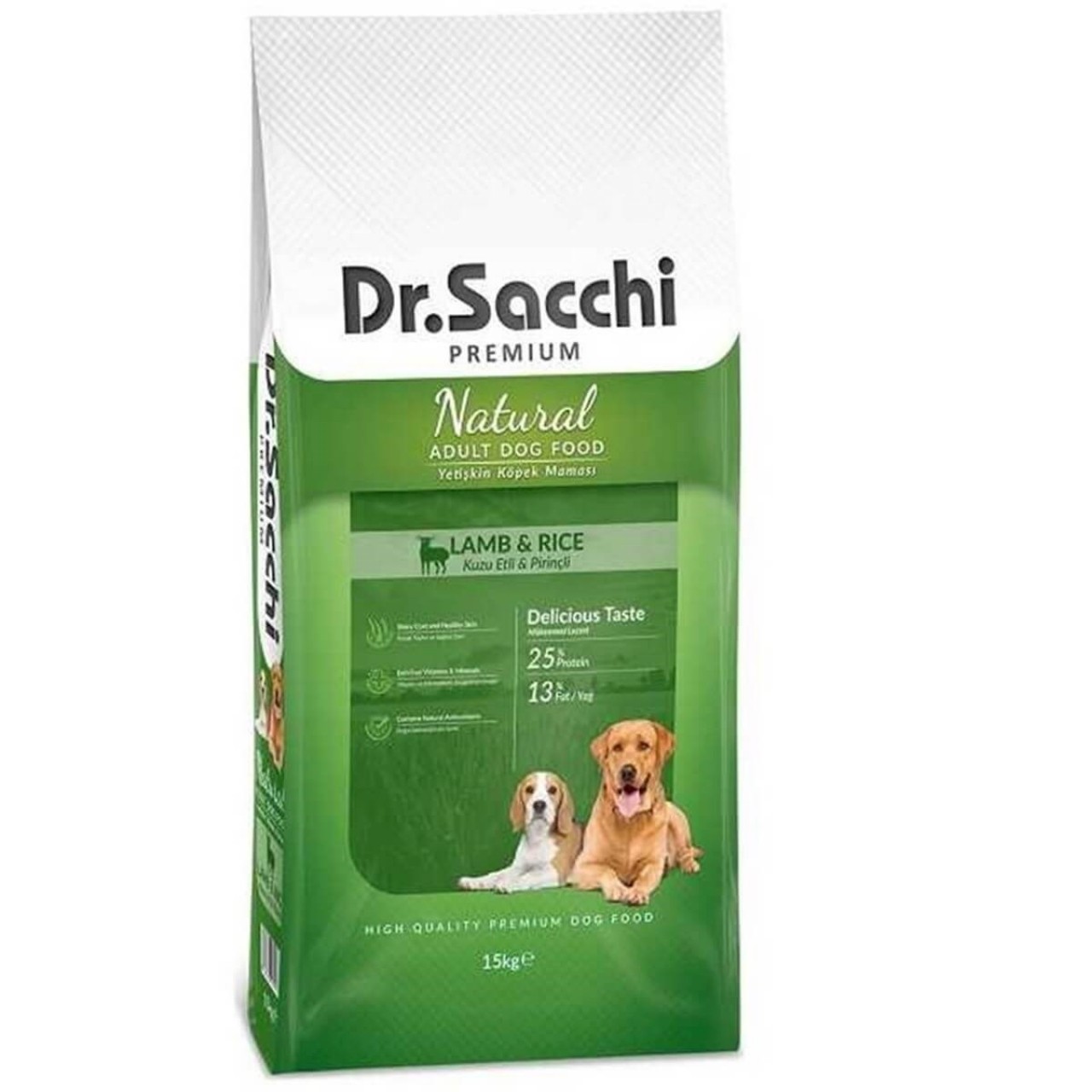 DR.SACCHİ PREMİUM KUZU ETLİ KÖPEK MAMASI 15KG