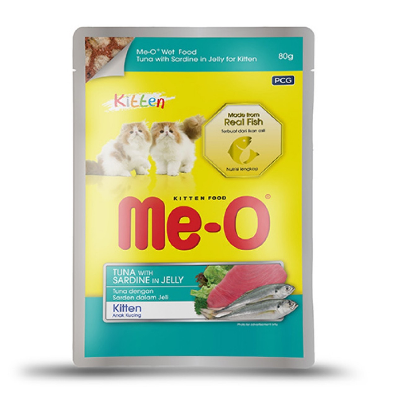 ME-O TON BALIKLI VE SARDALYALI YAŞ MAMA 80 GR (YAVRU KEDİLER İÇİN)