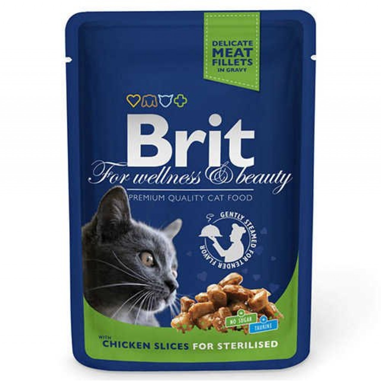 BRİT CAT STERİLİSED TAVUKLU YAŞ MAMA 100 G