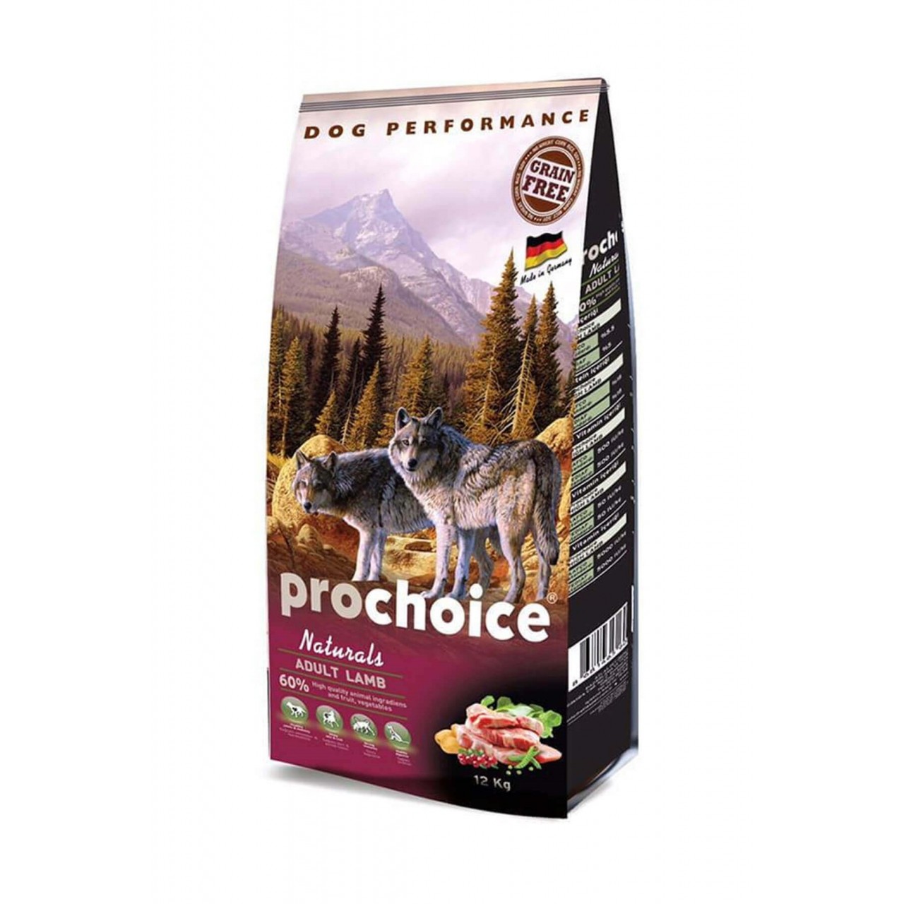 PROCHOİCE DOG TAHILSIZ KUZU ETLİ MAMA 12 KG