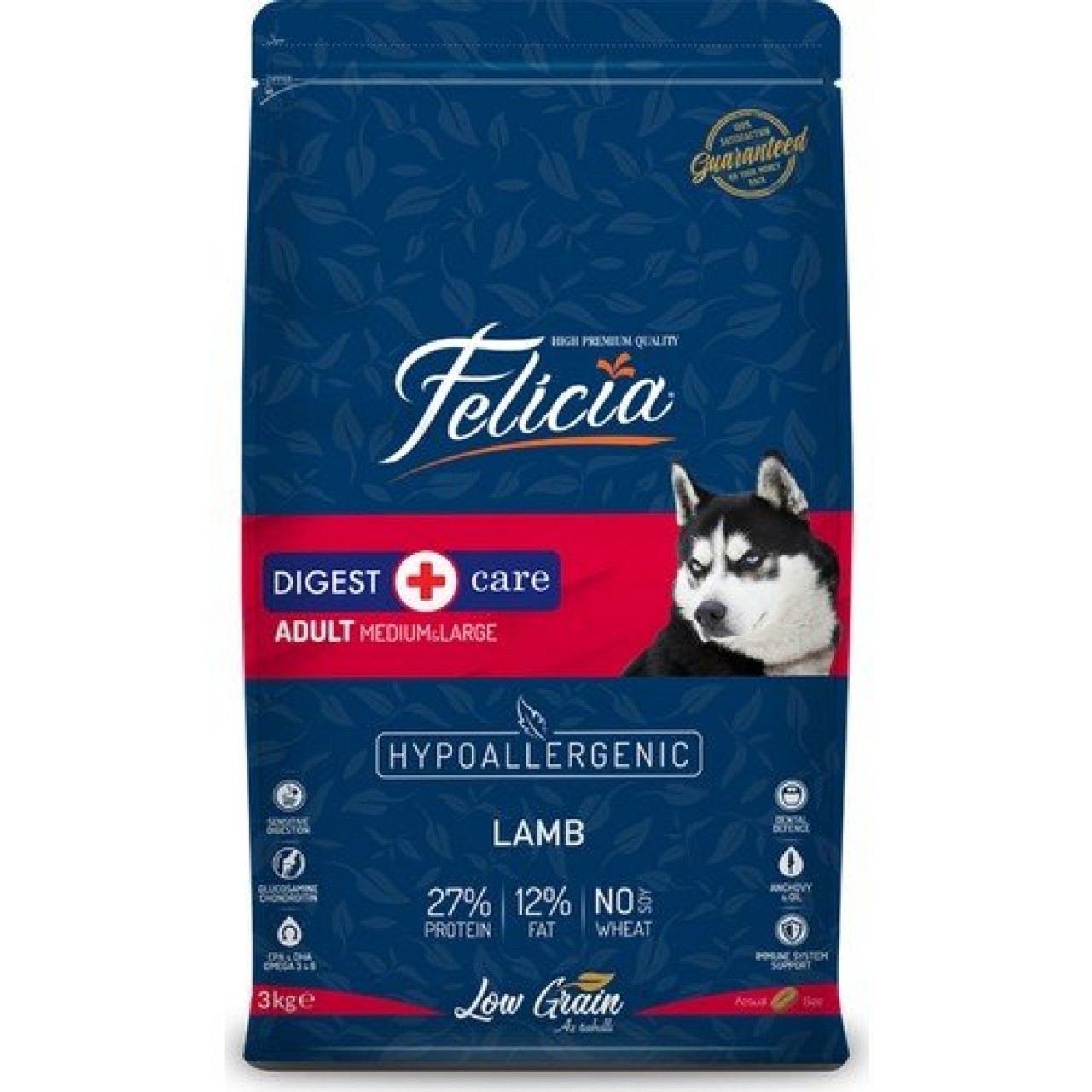 FELİCİA YETİŞKİN KUZU M/L KÖPEK MAMASI 3 KG