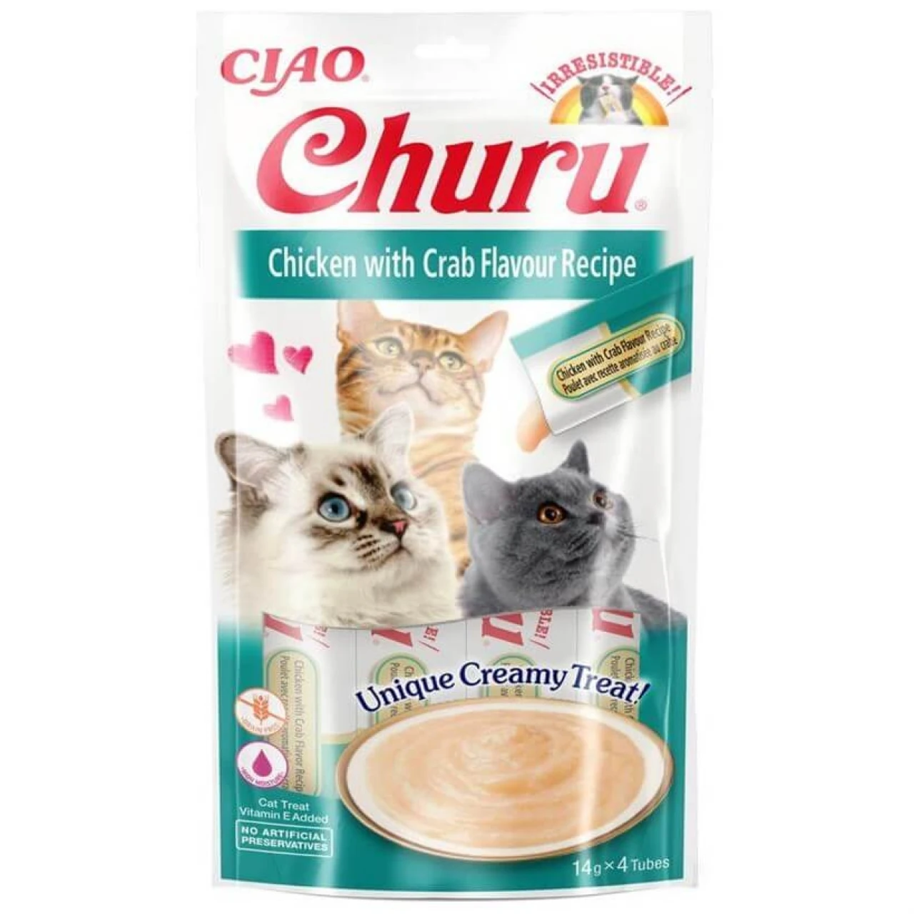 CIAO CHURU CREAM TAVUKLU VE YENGEÇLİ 4X14