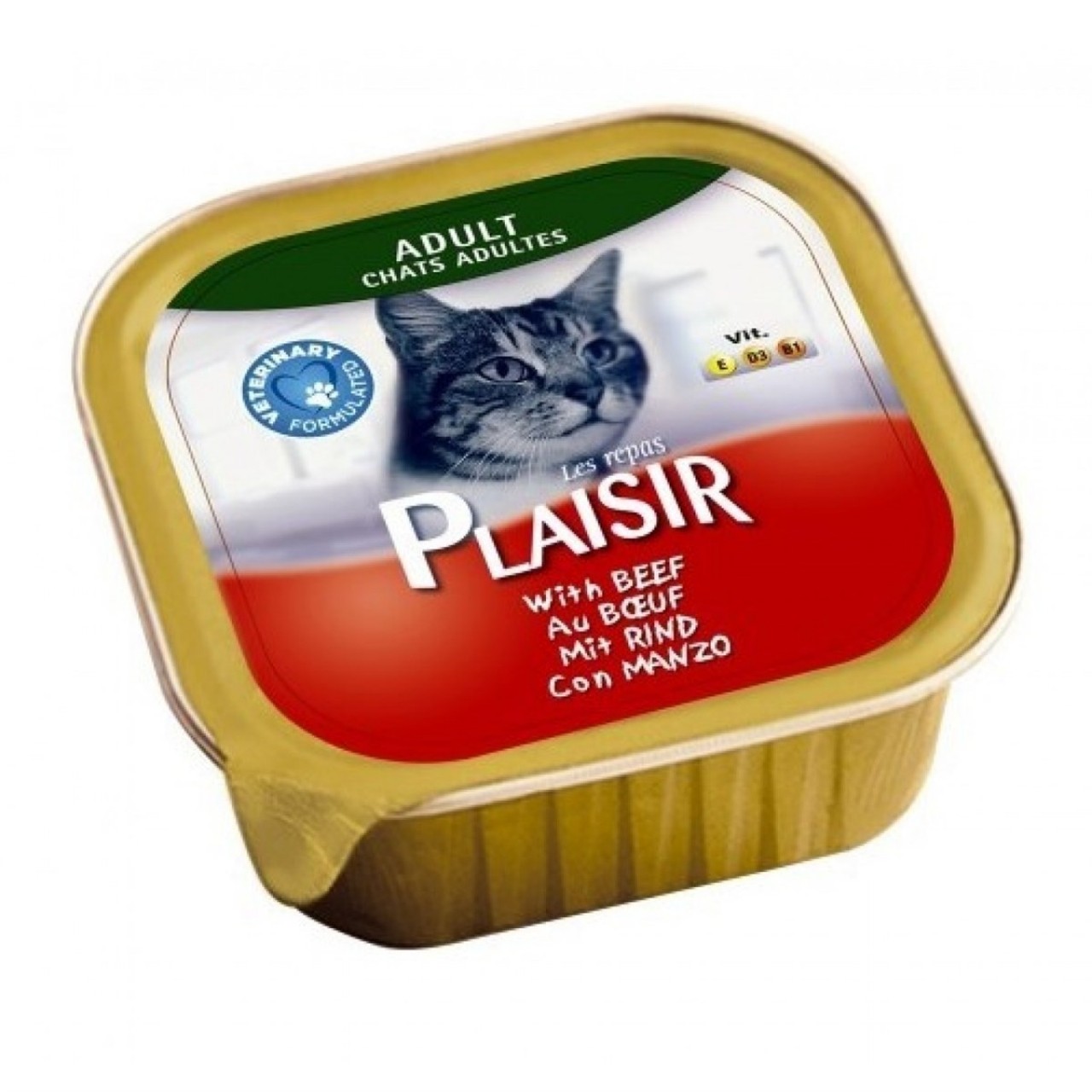 PLAISIR CAT ADULT WİTH BEEF PATE 100 G
