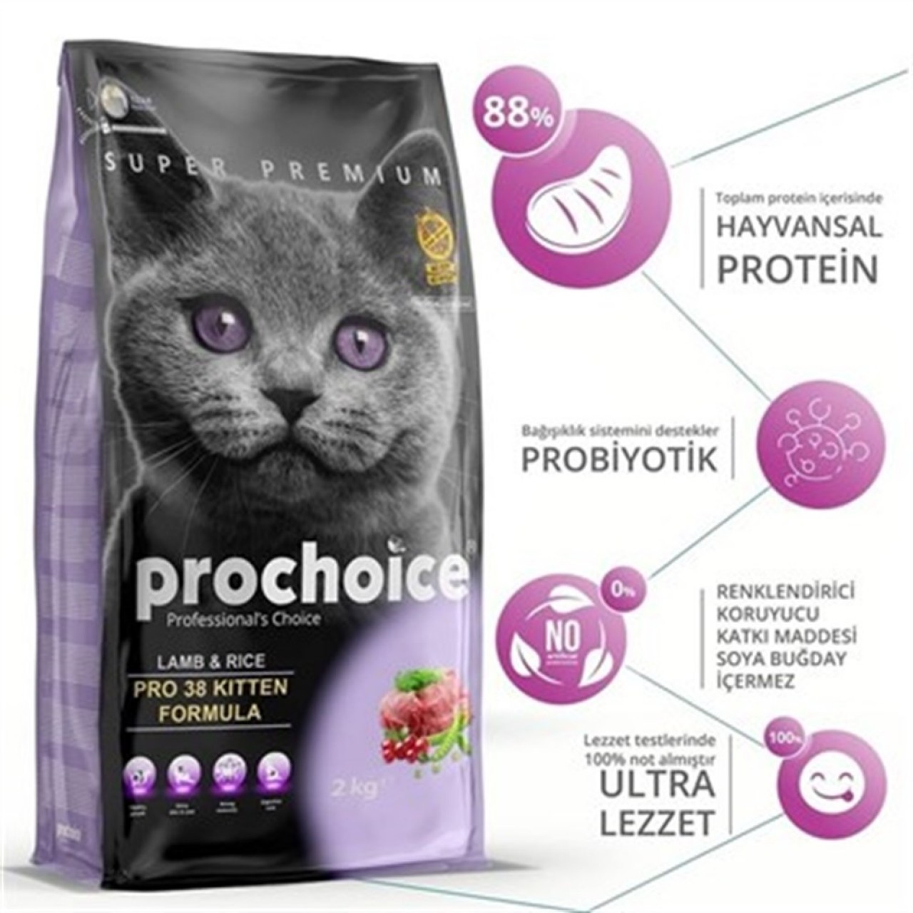 PROCHOİCE KİTTEN LAMB&RİCE 2 KG