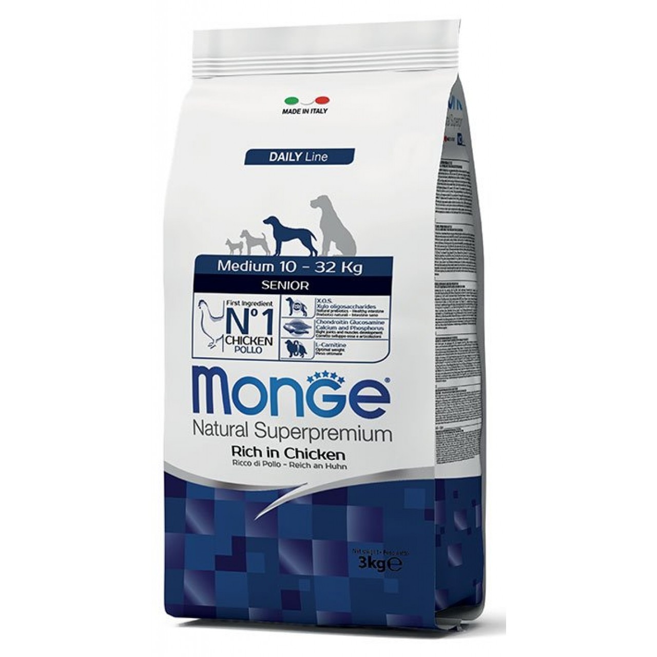 MONGE DOG MEDİUM SENİOR CHİCKEN 3 KG
