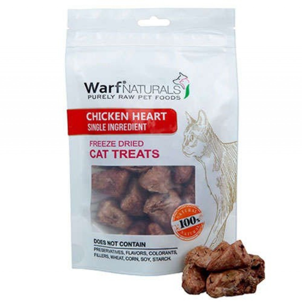 WARFNATURALS KEDİ ÖDÜLLÜ TAVUK YÜREK 40GR