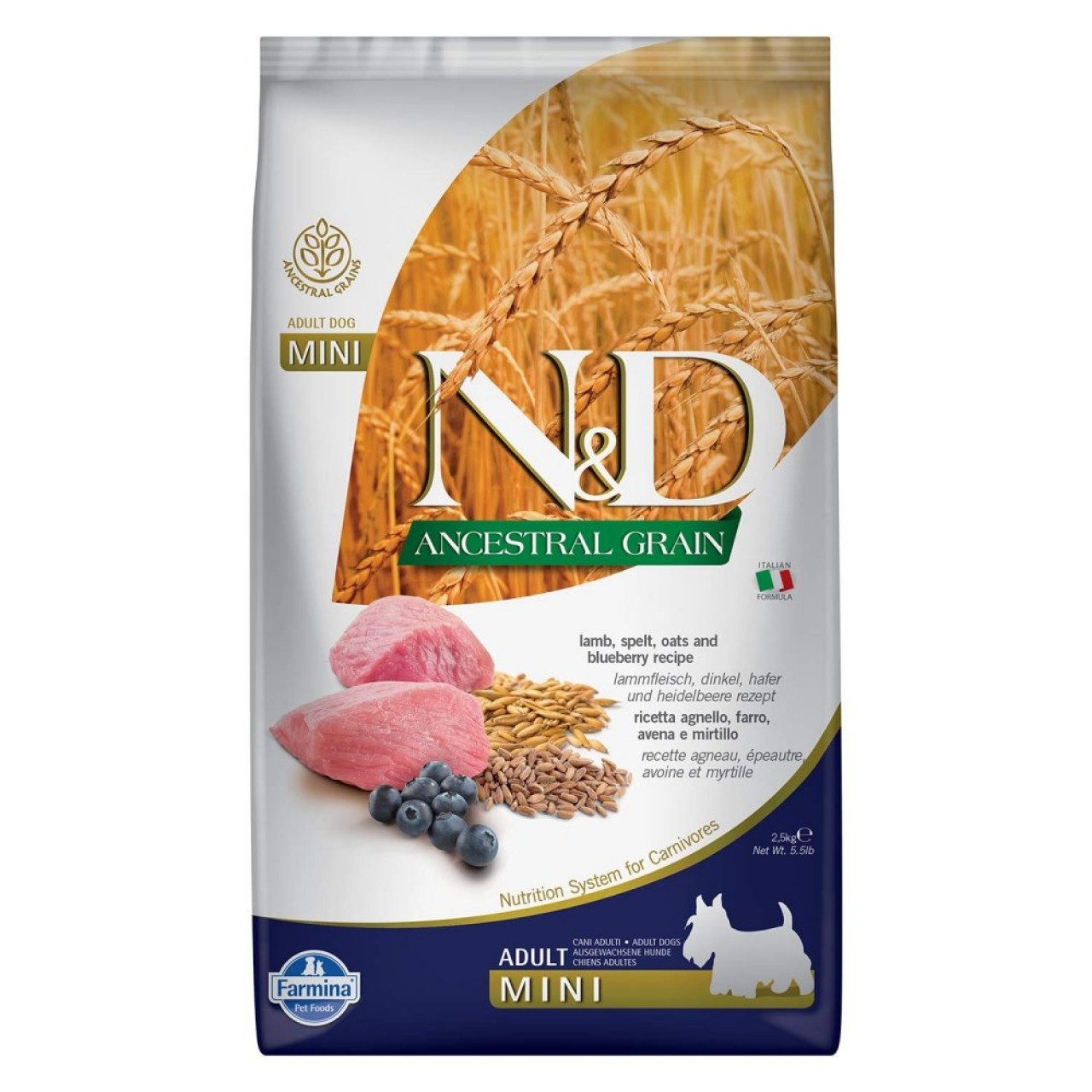 N&D ANCESTRAL GRAİN DOG KUZU ADULT MINI DOG 2.5 KG